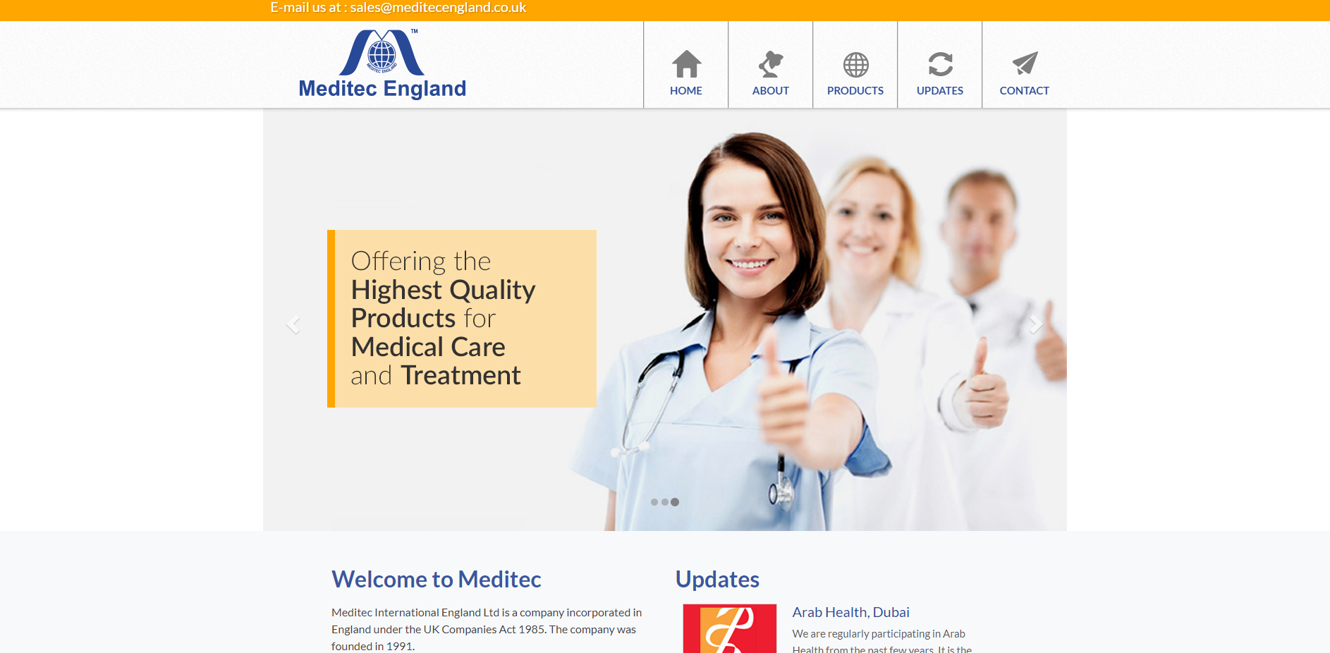 Meditec International England Ltd Website