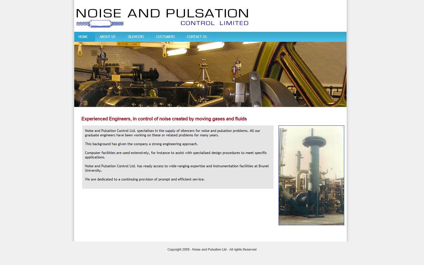 Noise and Pulsation Ltd Website
