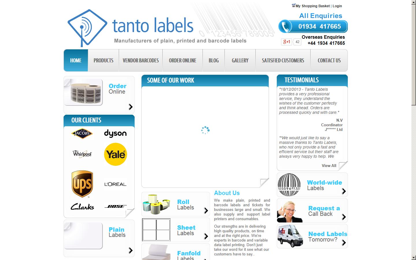 Tanto Labels Website
