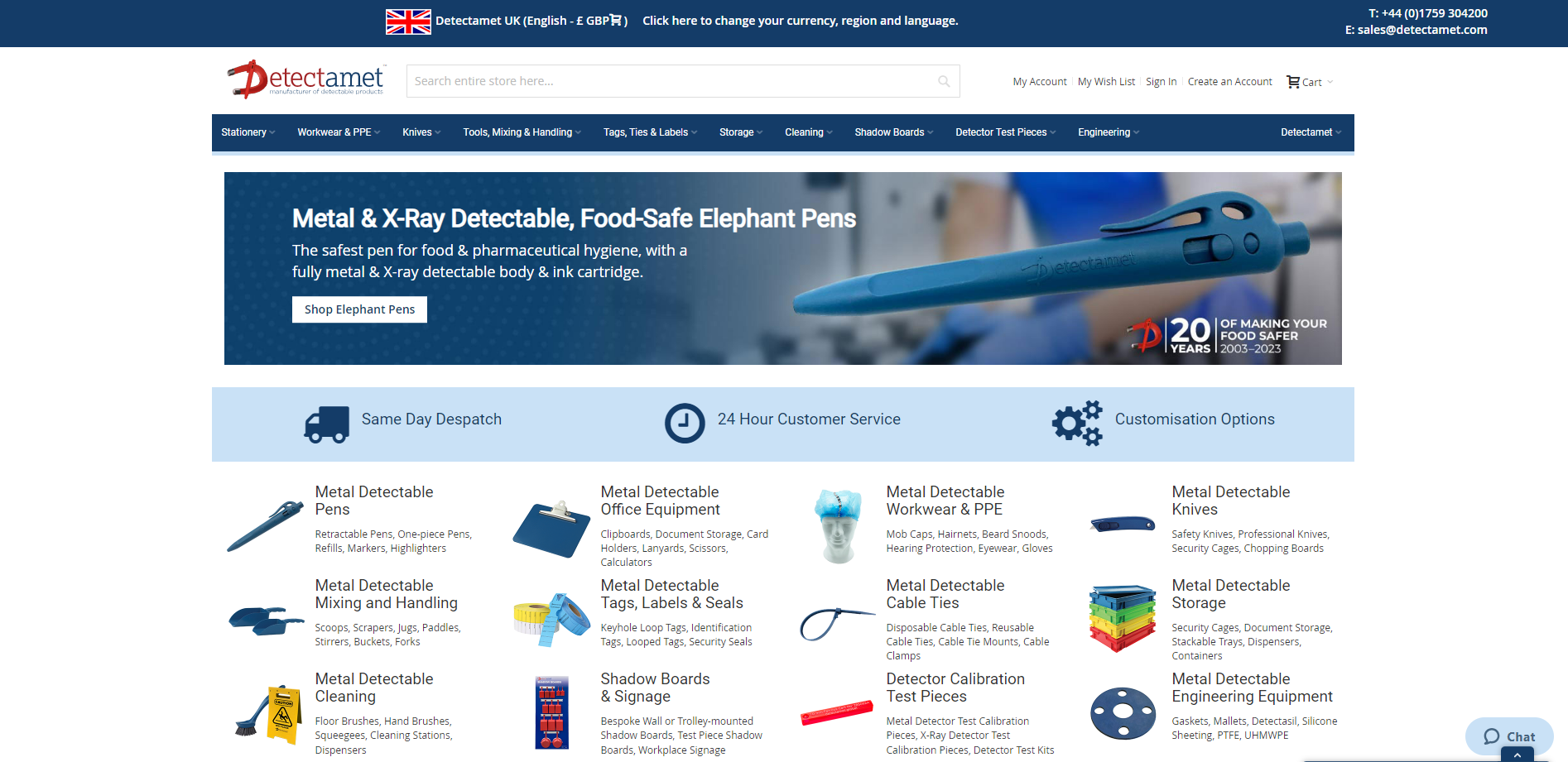 Detectamet Ltd Website