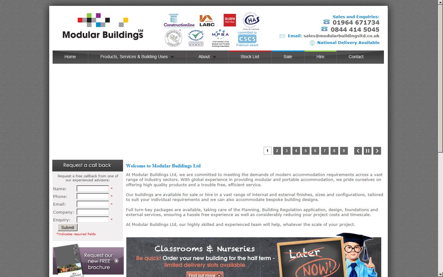 Modular Buildings Ltd Website