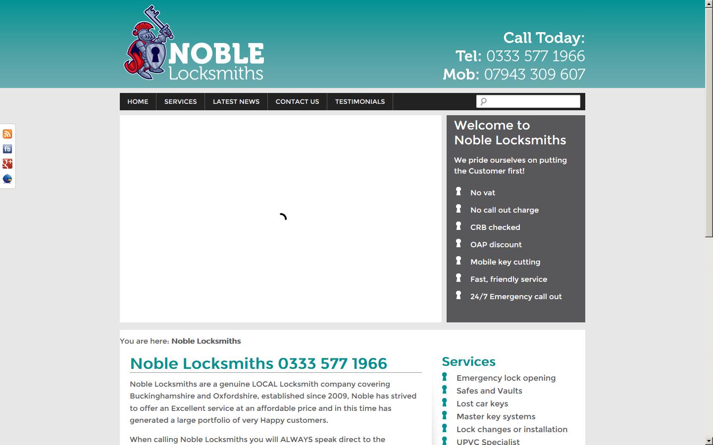 Noble Locksmiths Website