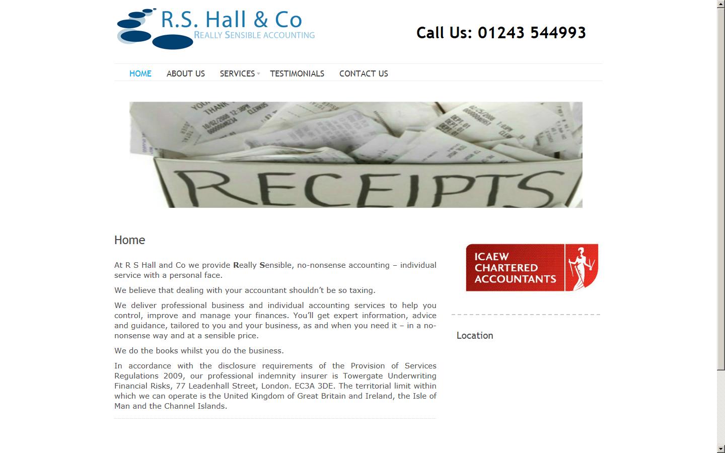 R.S. Hall and Co Website