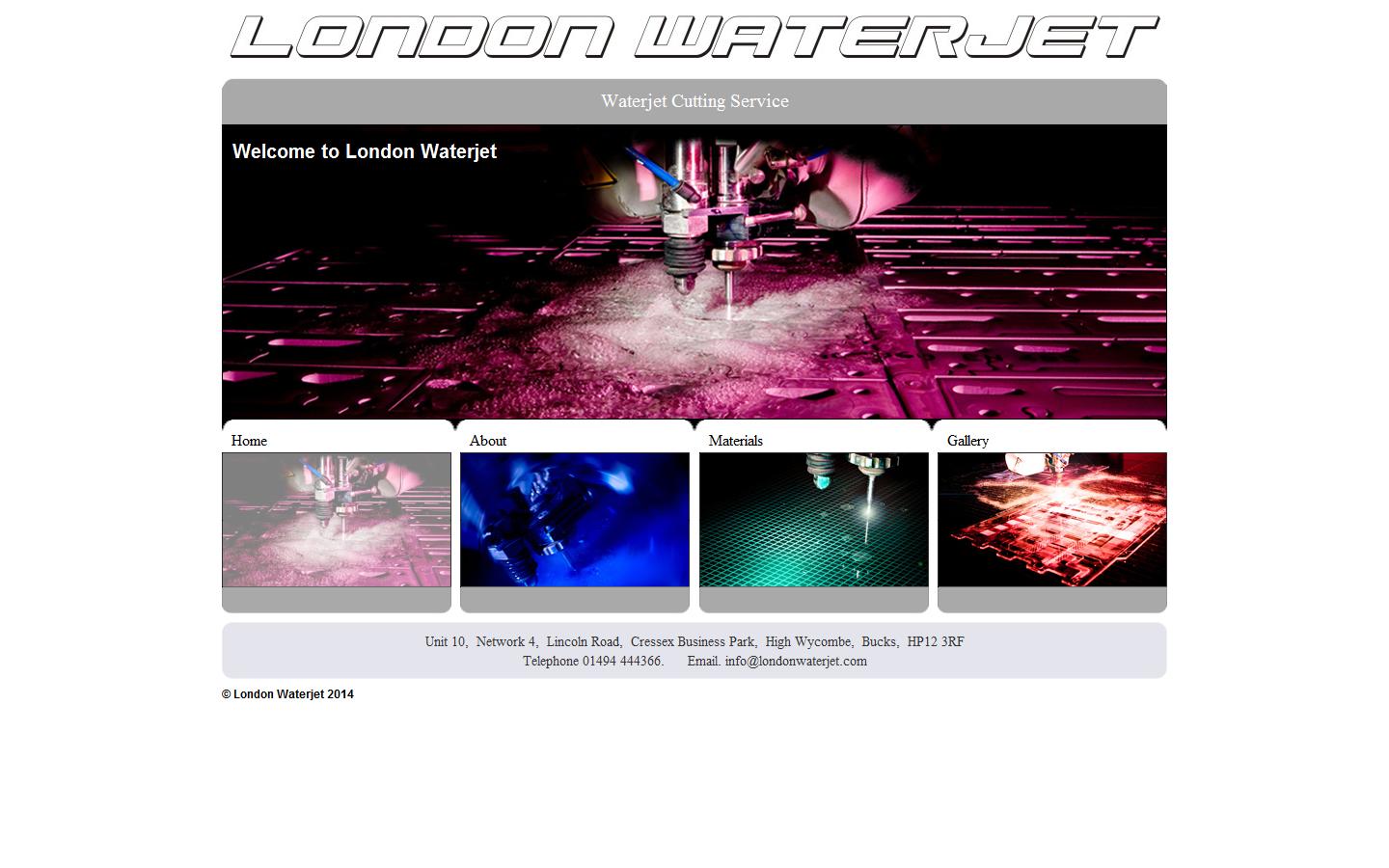London Waterjet Website