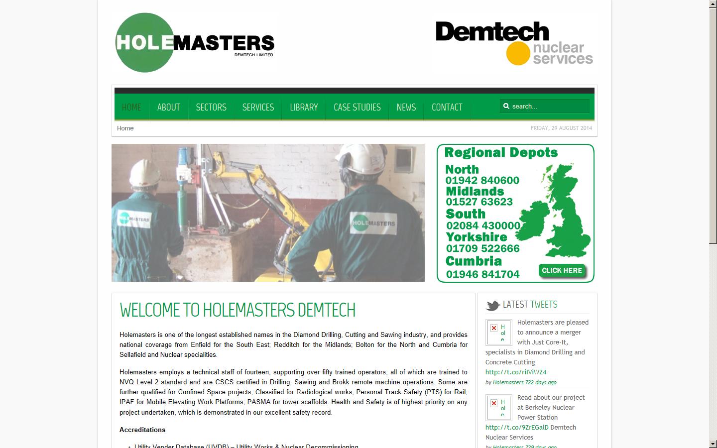 Demtech Holemasters  Website