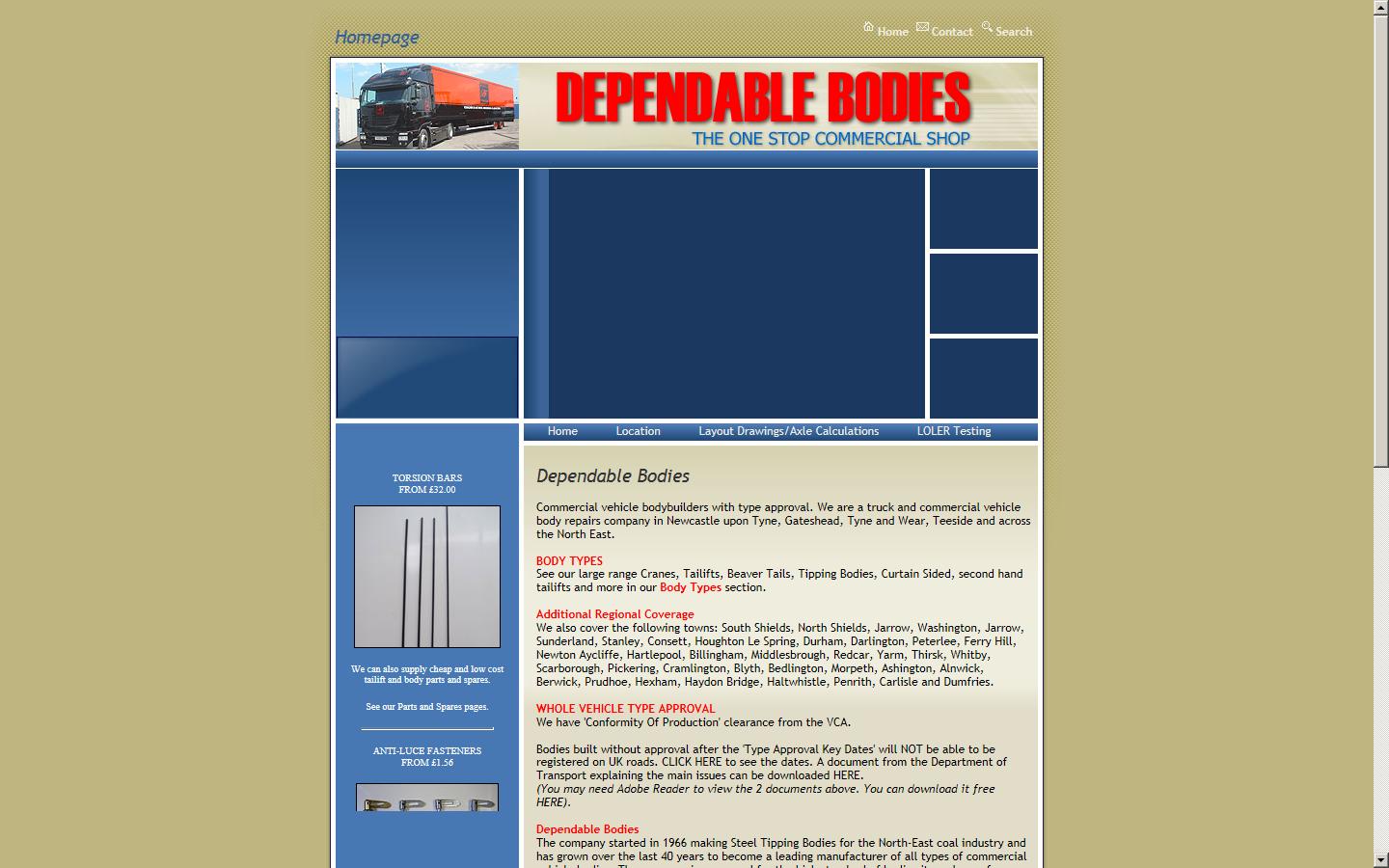 Dependable Bodies Ltd. Website