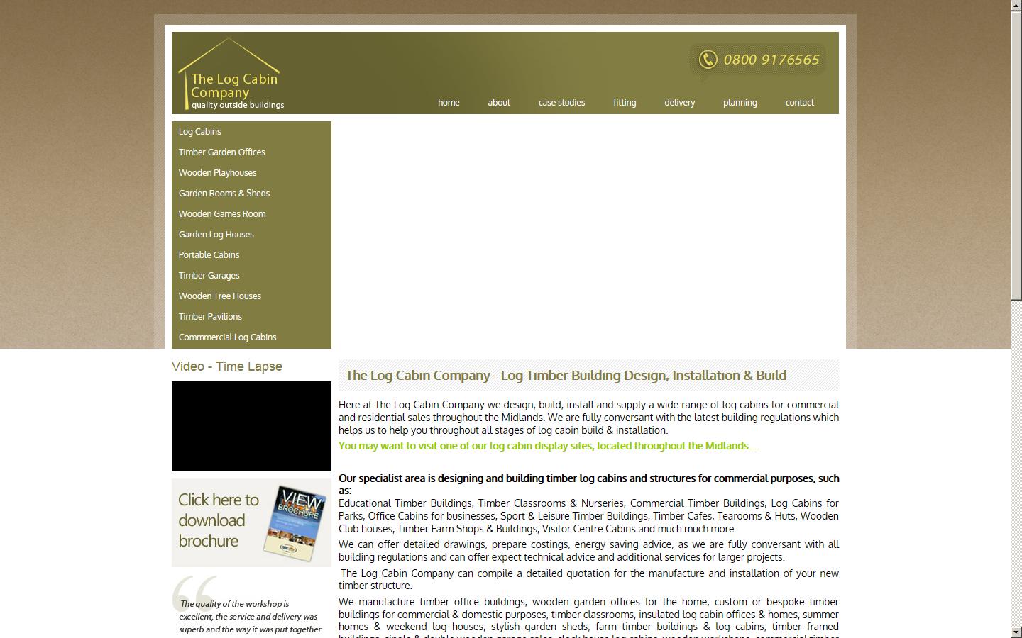 The Log Cabin Company Website