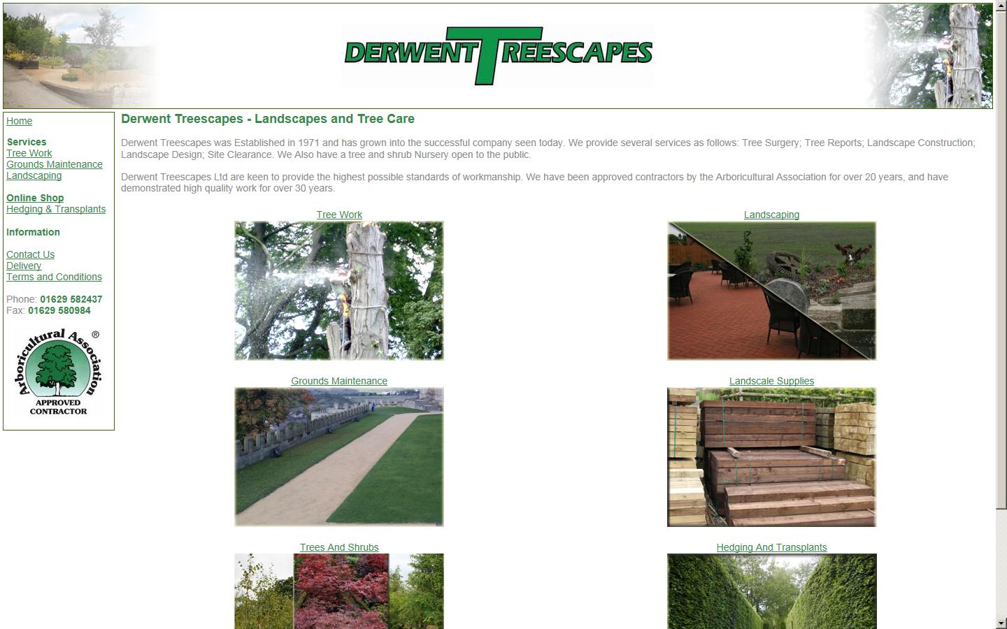 Derwent Treescapes Ltd  Website
