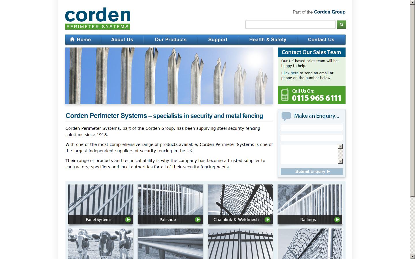 Corden Perimeter Systems Website
