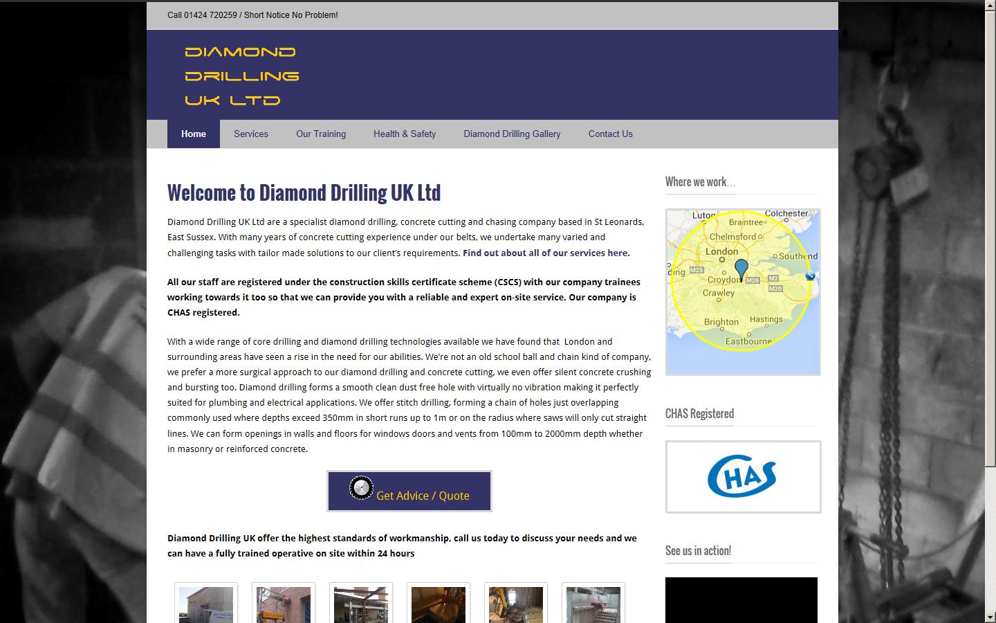 Diamond Drilling UK Ltd  Website
