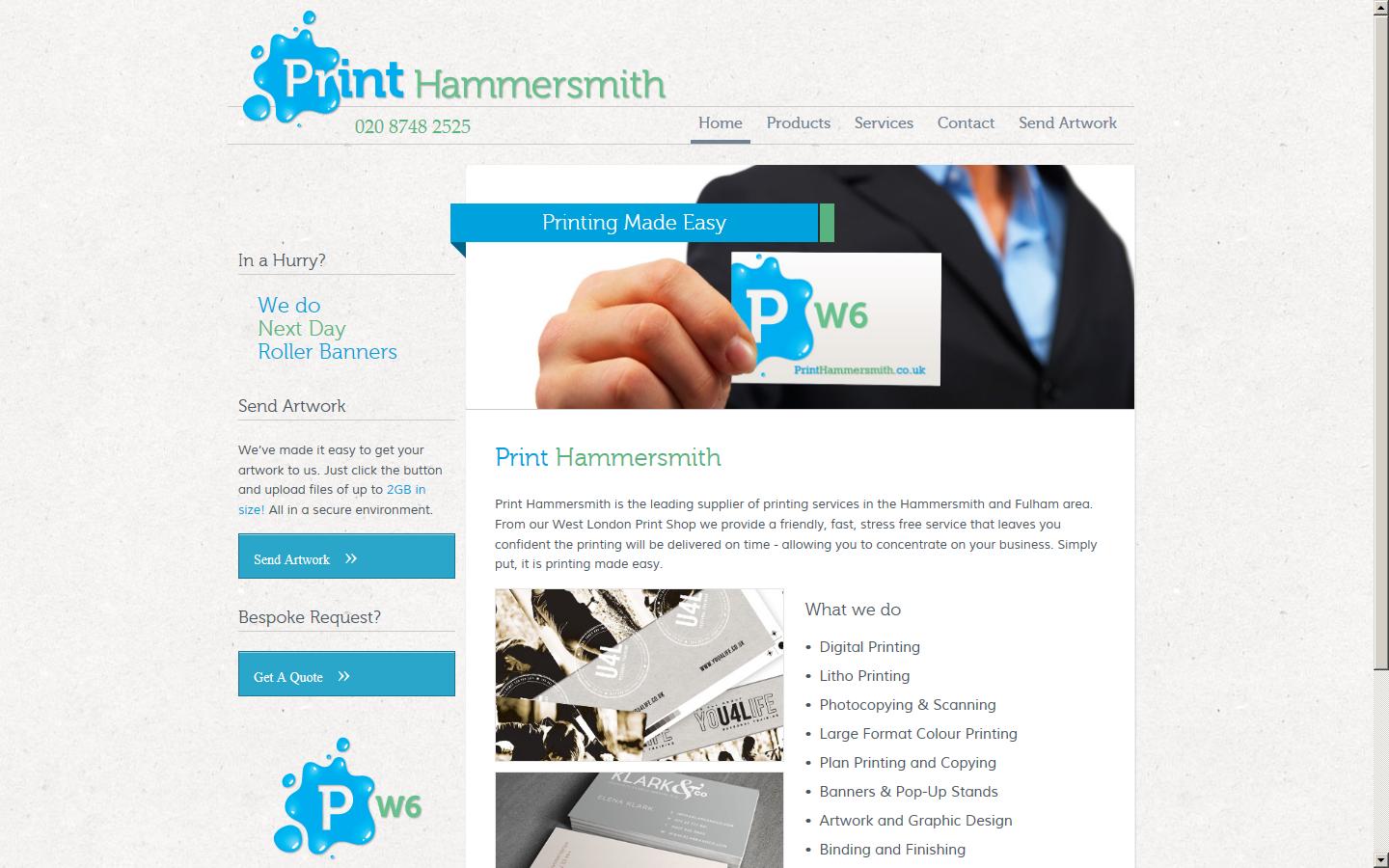 Print Hammersmith Website