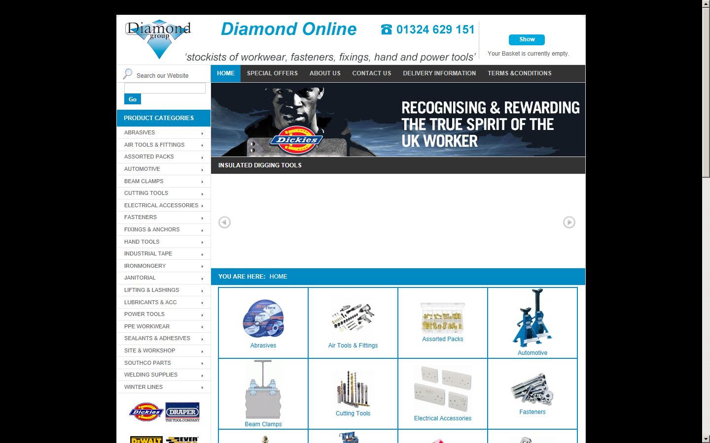 Diamond Industrial Supply Ltd. Website