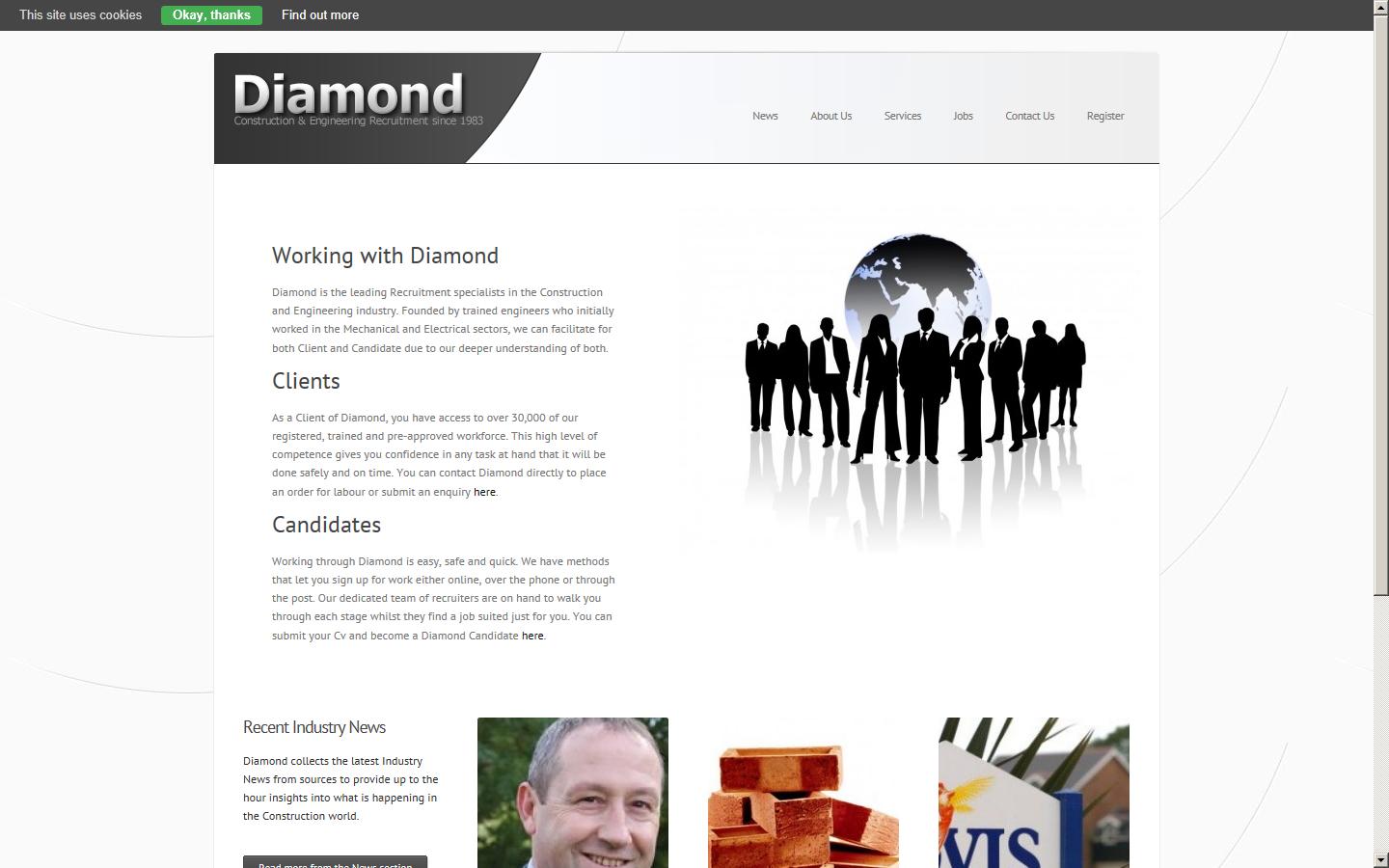 Diamond Construction & Engineering Recruitment Ltd Website