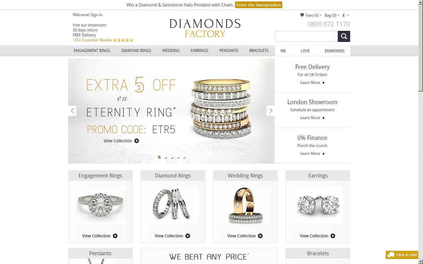 Diamonds Factory Website