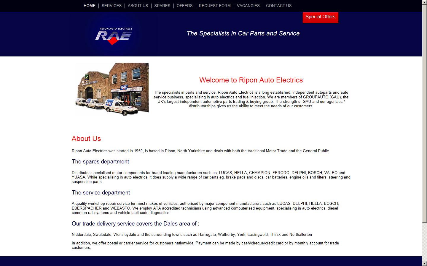 Ripon Auto Electrics Website