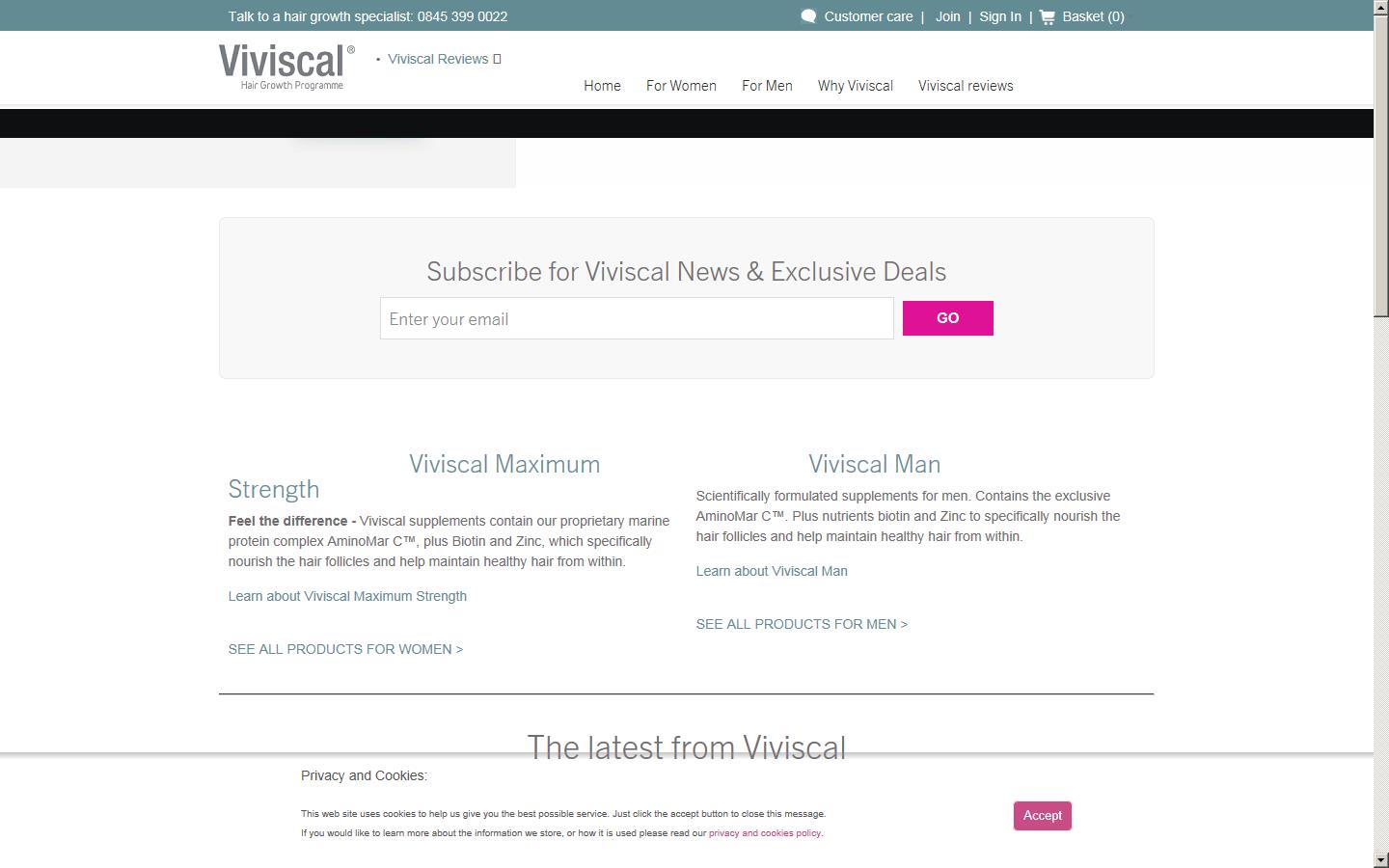 Viviscal Website
