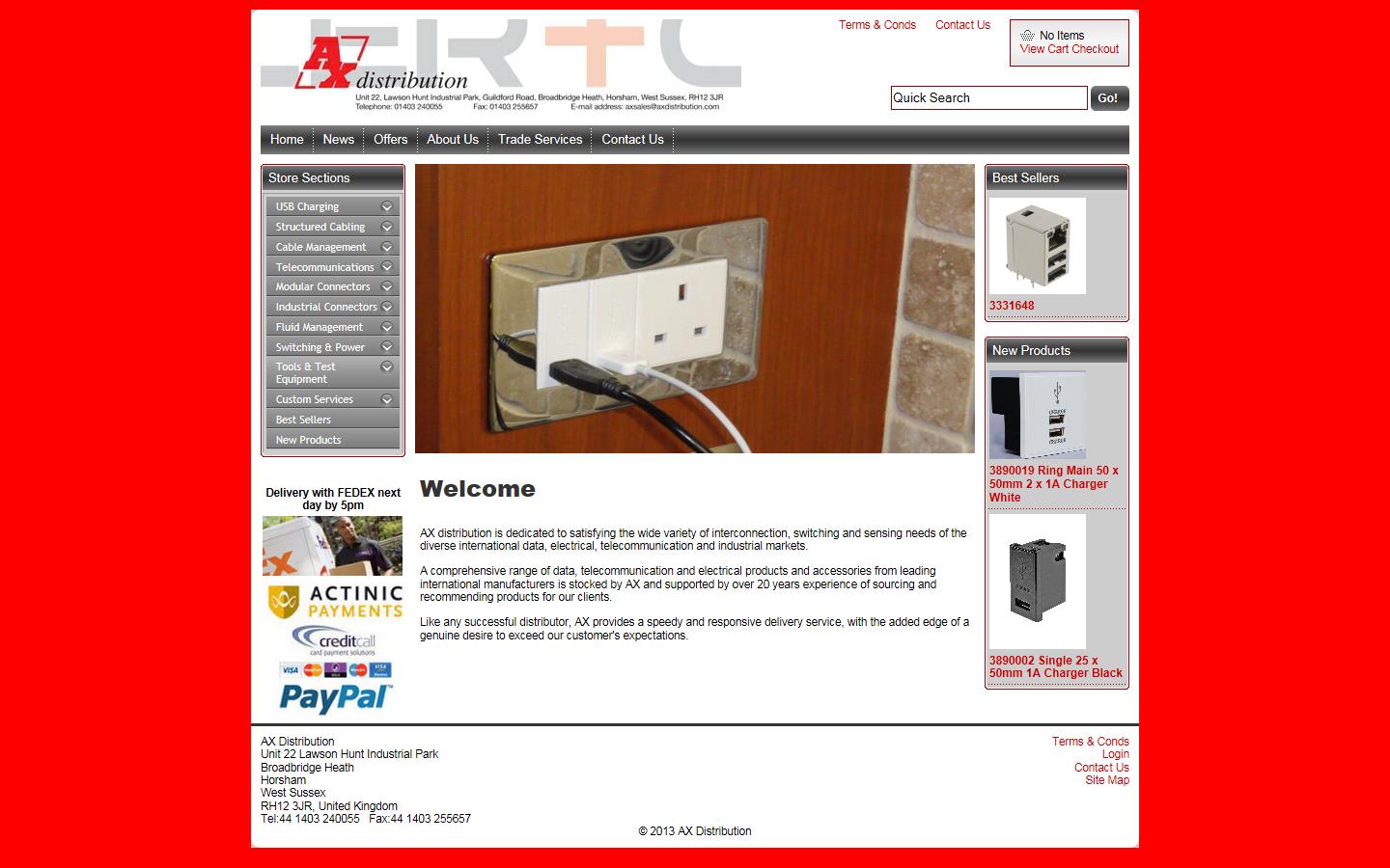 AX Distribution Website