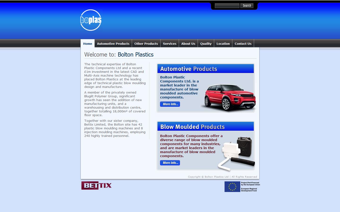 Bolton Plastic Components Ltd Website