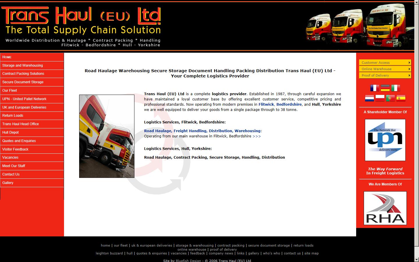 Trans Haul (UK) Ltd Website