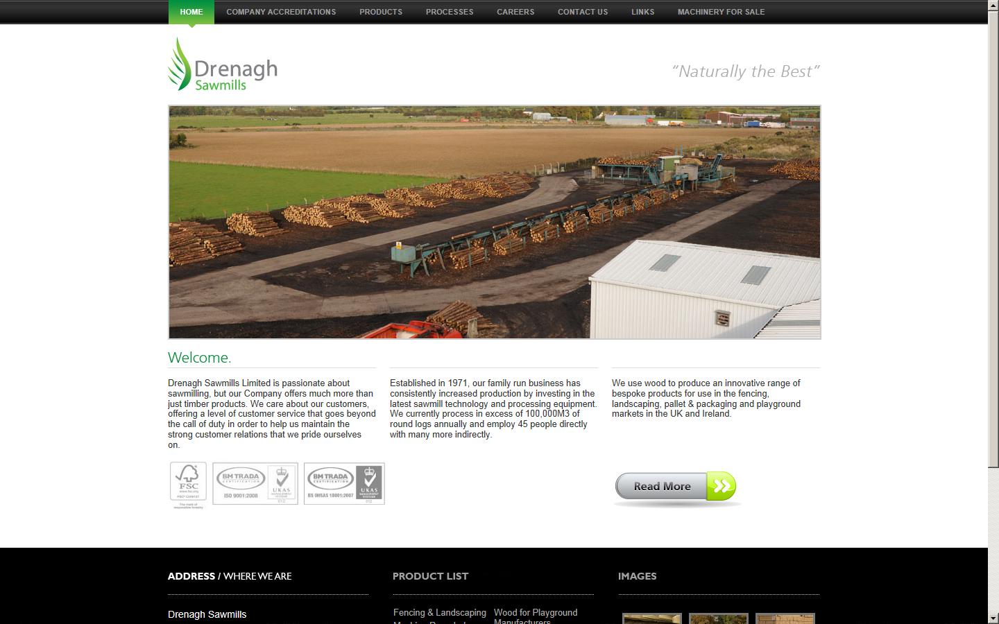 Drenagh Sawmills Ltd. Website