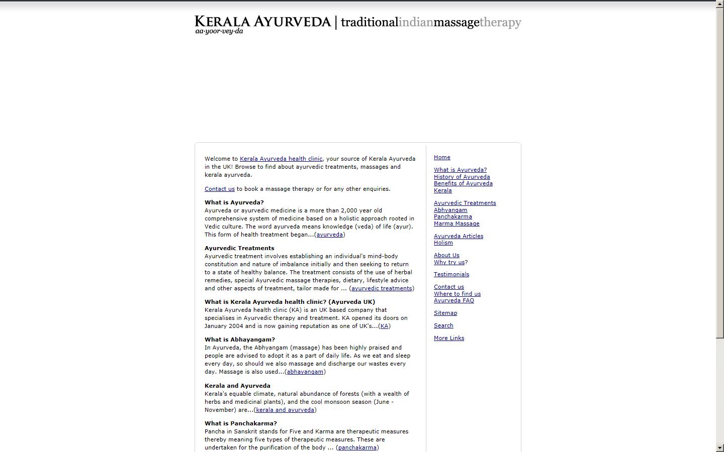 Kerala Ayurveda Website