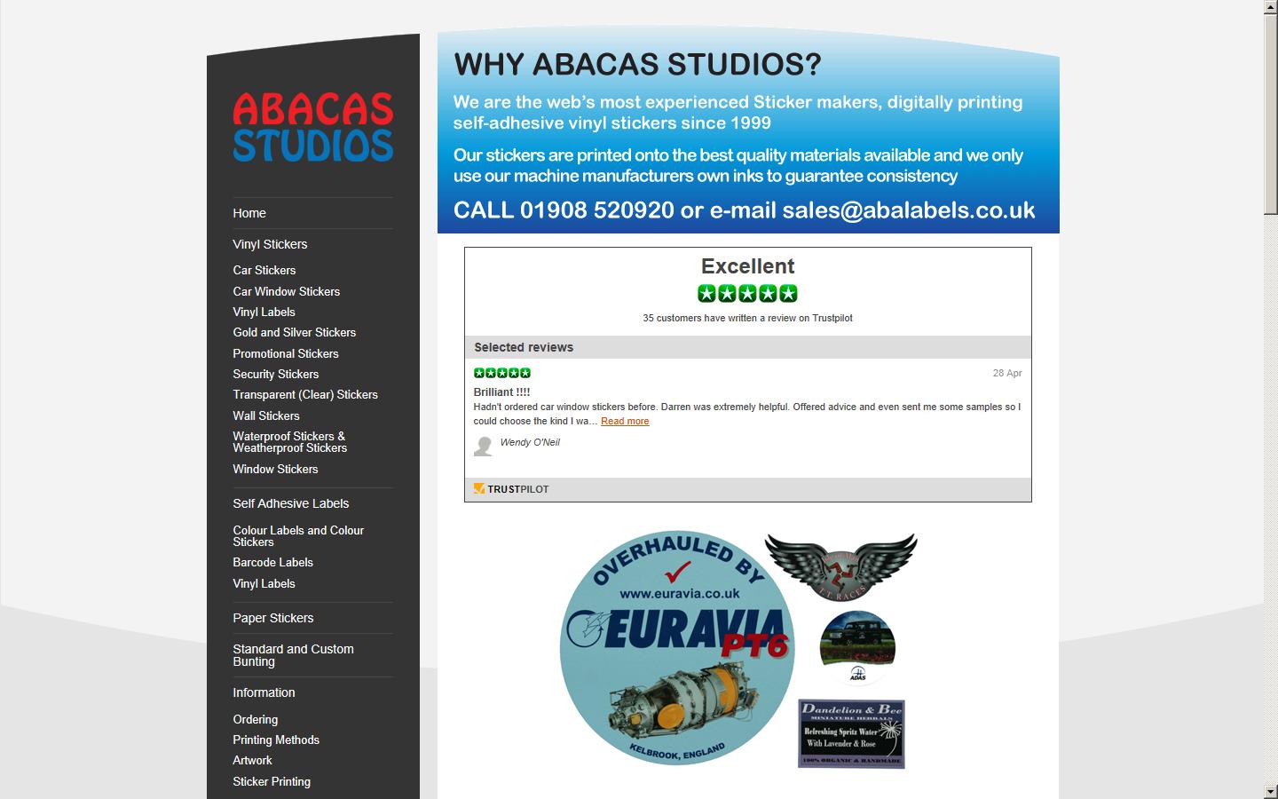 Abacas Studios Ltd Website