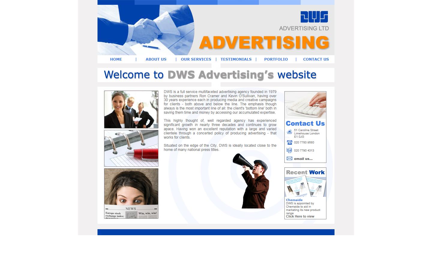 DWS Advertising Ltd Website
