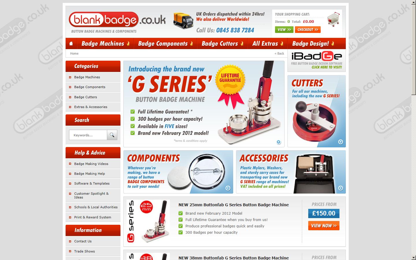 Blankproducts Ltd Website