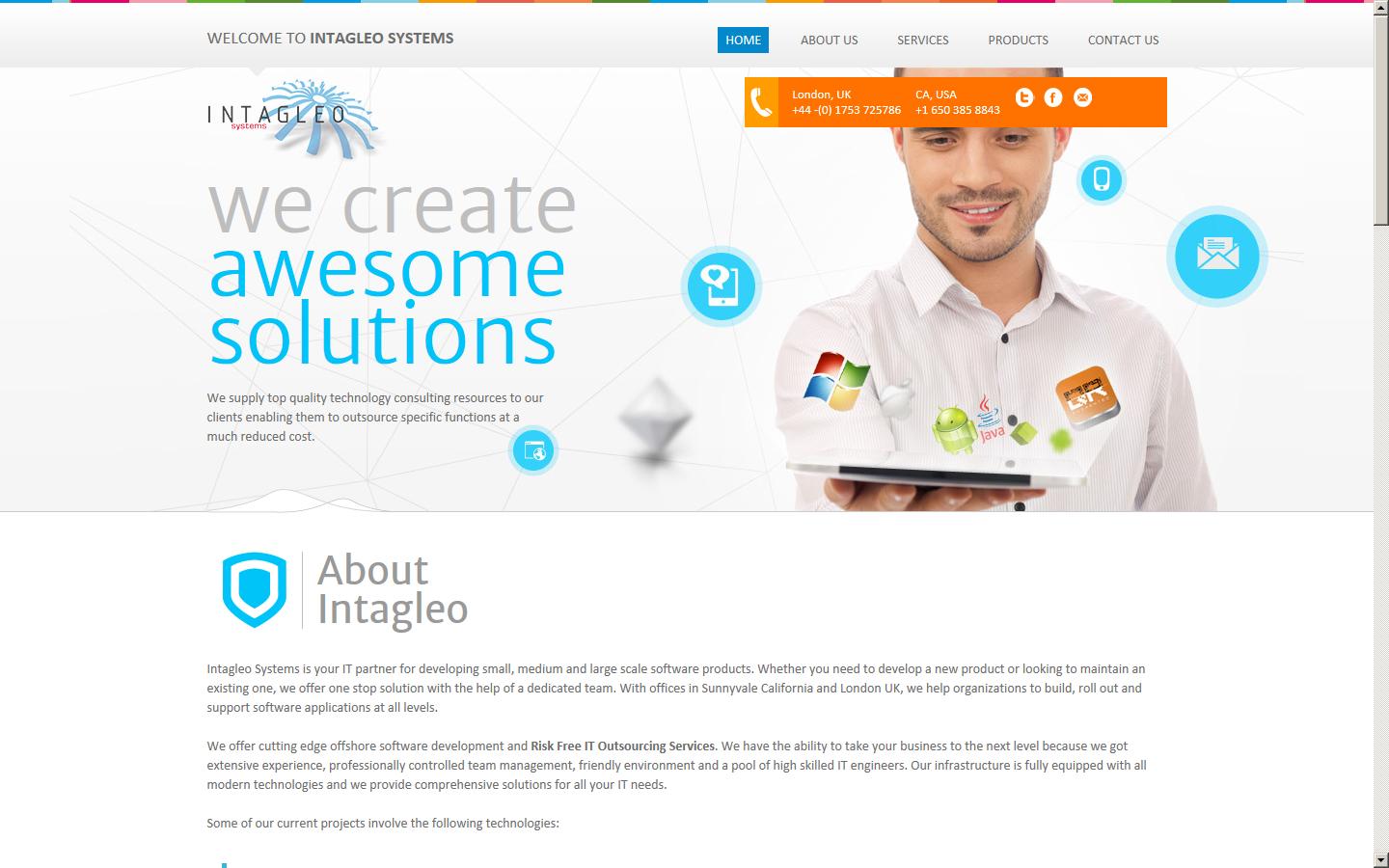 Intagleo Systems UK LTD Website