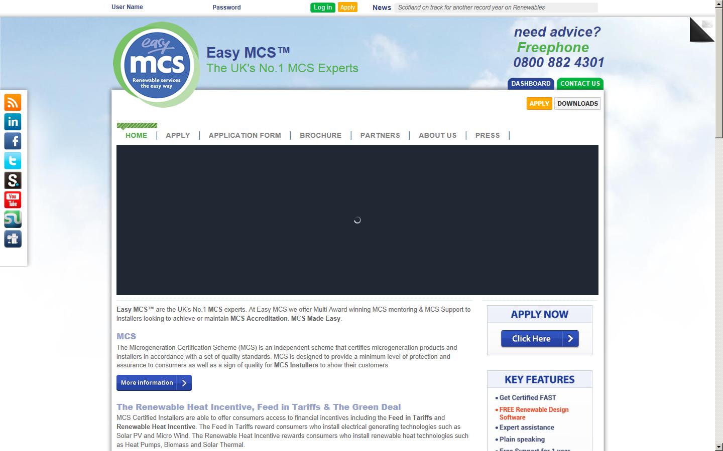 Easy MCS Ltd Website