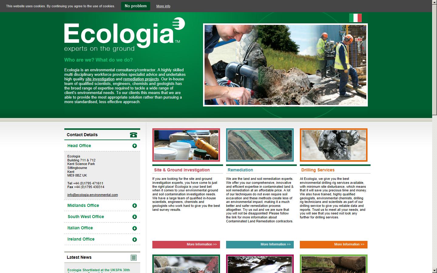 Ecologia Environmental Solutions Ltd Website