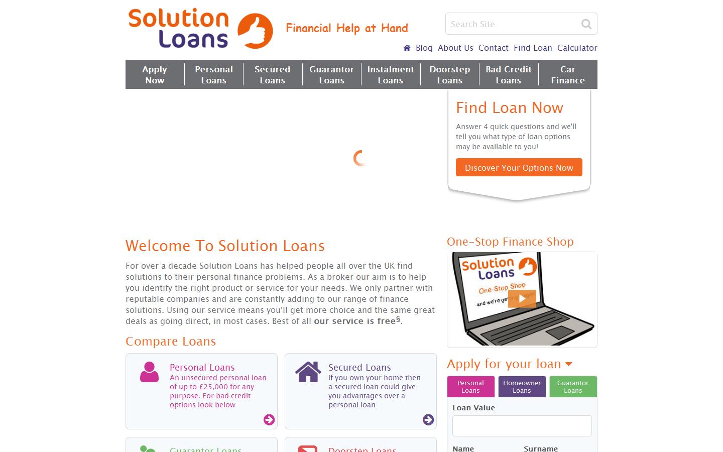 Solution Loans Website