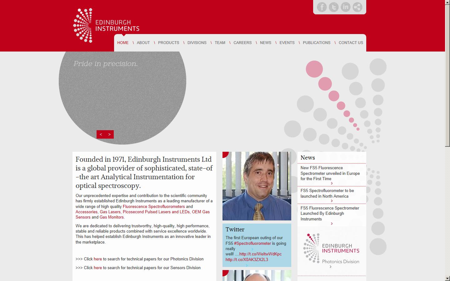 Edinburgh Instruments Ltd Website