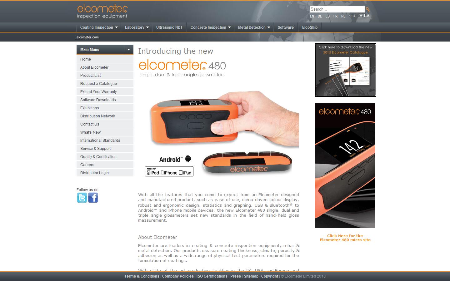 Elcometer Limited Website