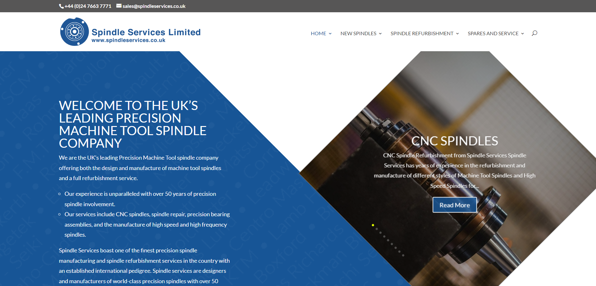 Spindle Services Ltd Website