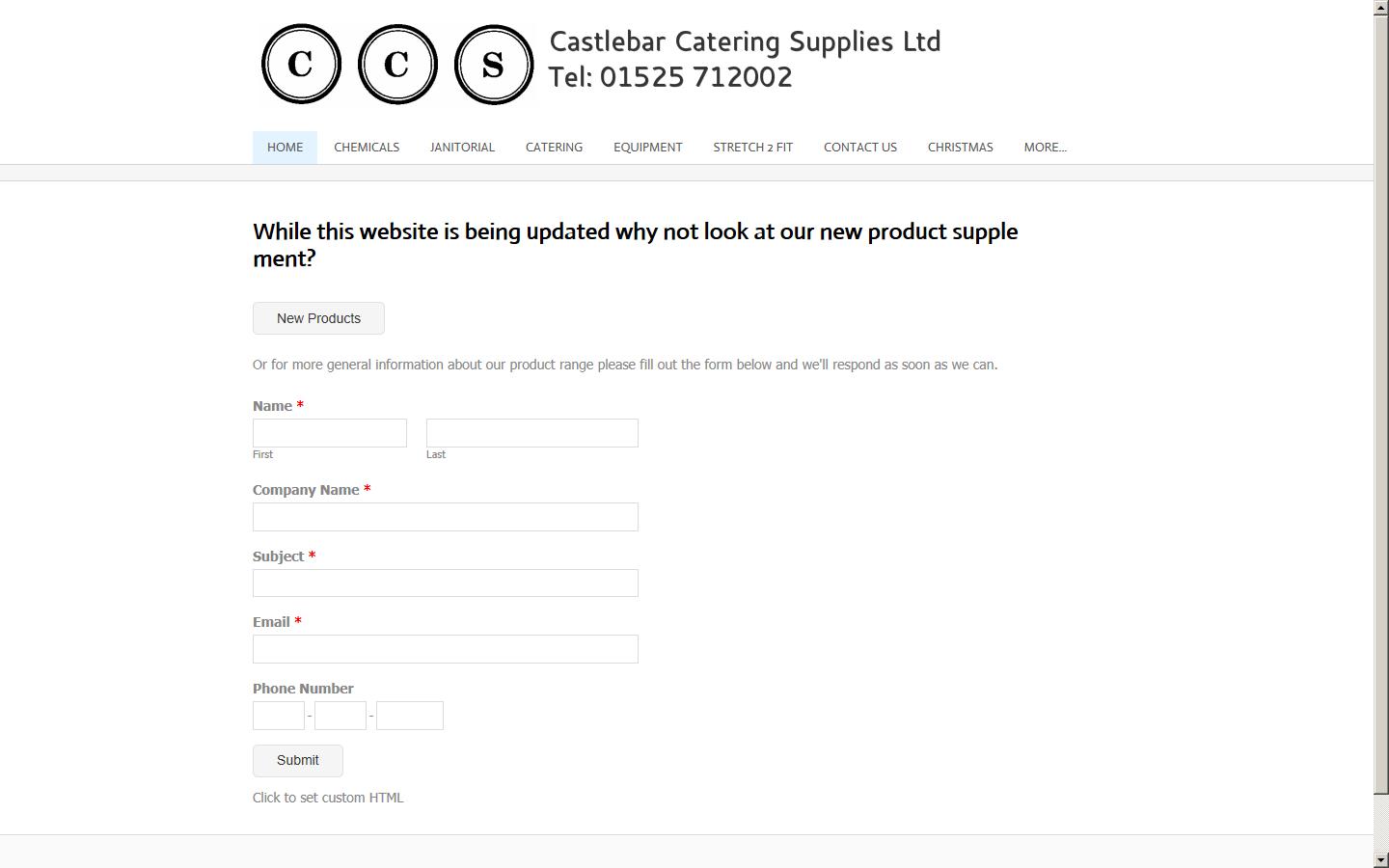 Castlebar Catering Supplies Website