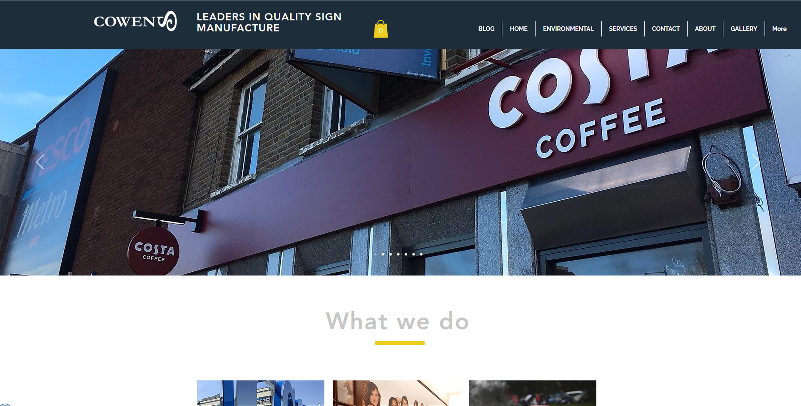 Cowen Signs Ltd Website