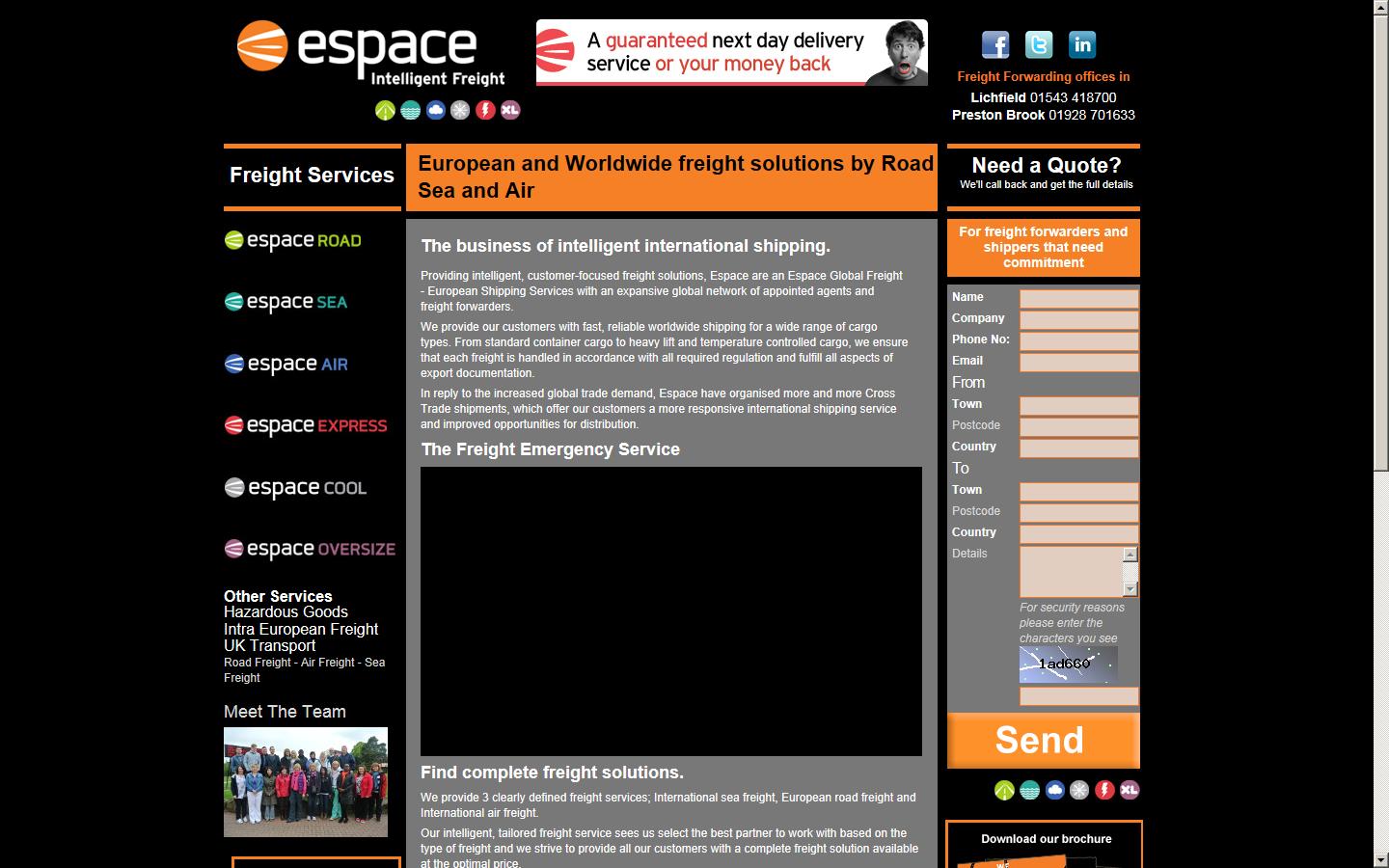Espace Europe Ltd Website