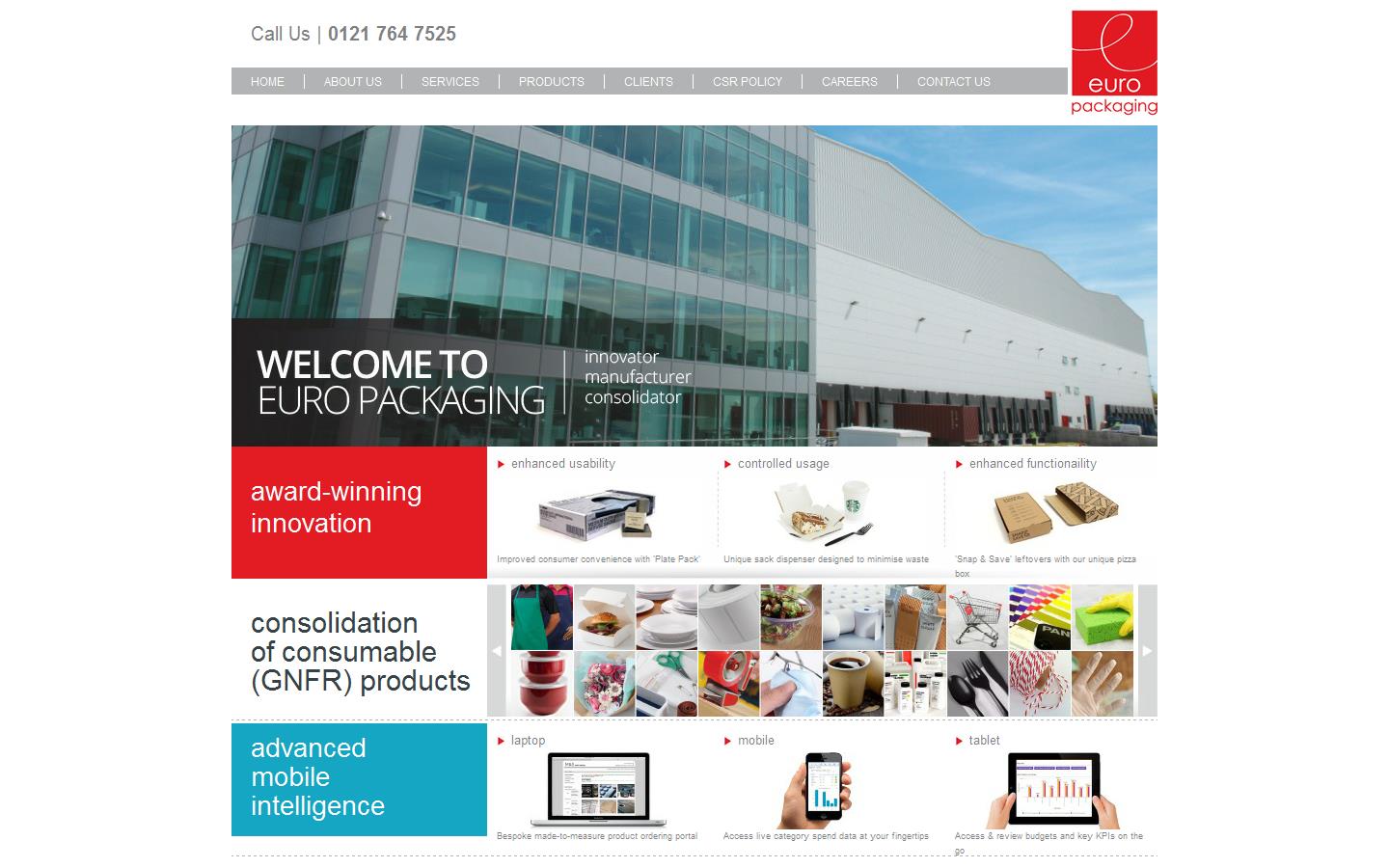 Euro Packaging UK Ltd Website