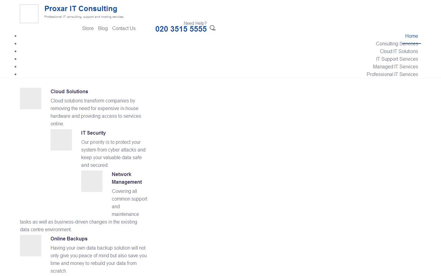 Proxar IT Consulting Website