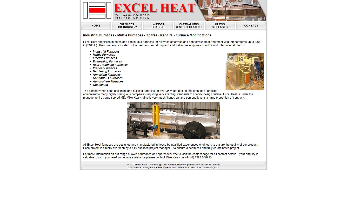 Excel Heat Ltd  Website