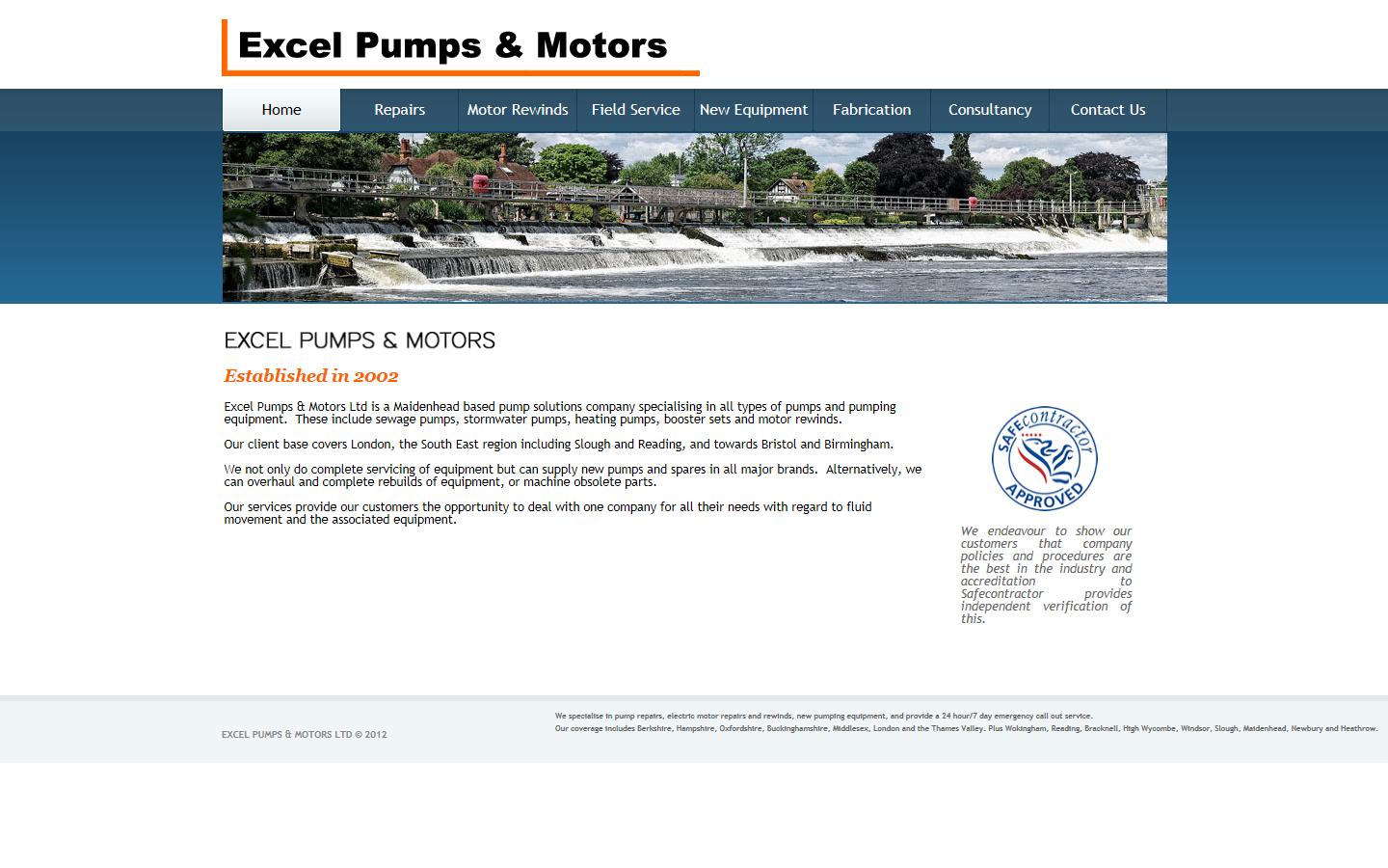 Excel Pumps & Motors Ltd Website