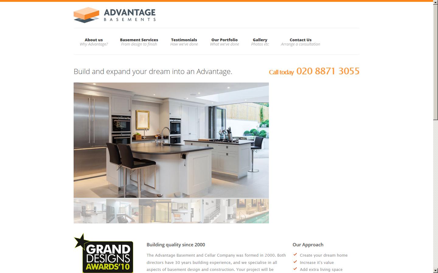 Advantage Basements & Cellar Company Ltd Website