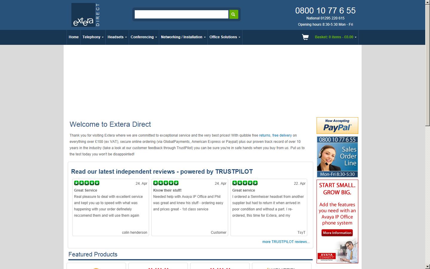 Extera Limited Website