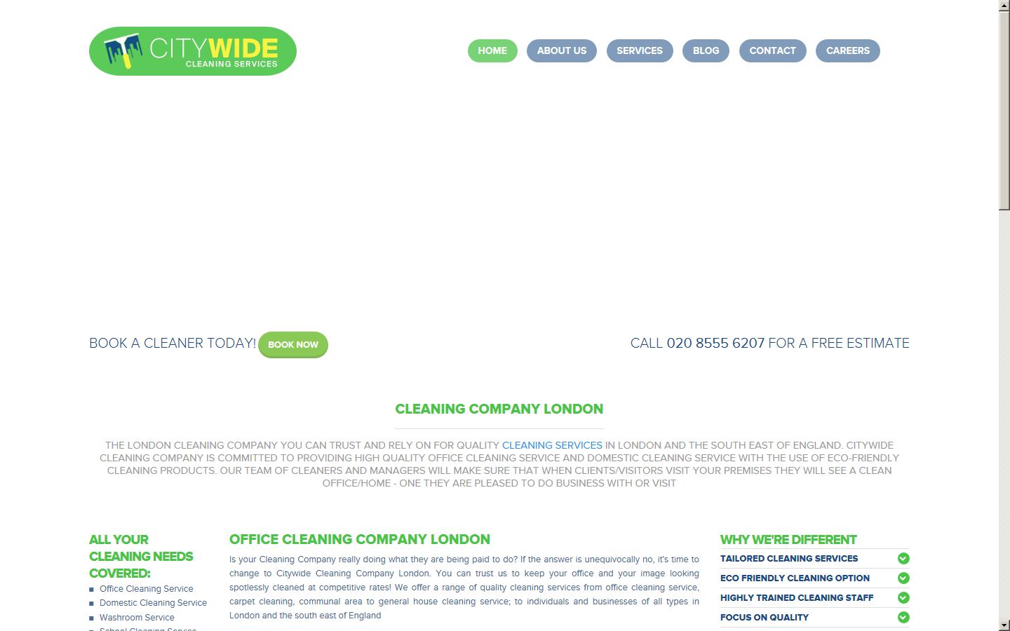 Citywide Cleaning Services Website