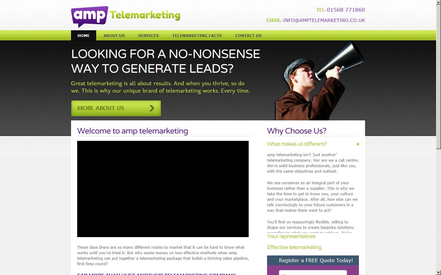 AMP Telemarketing Website