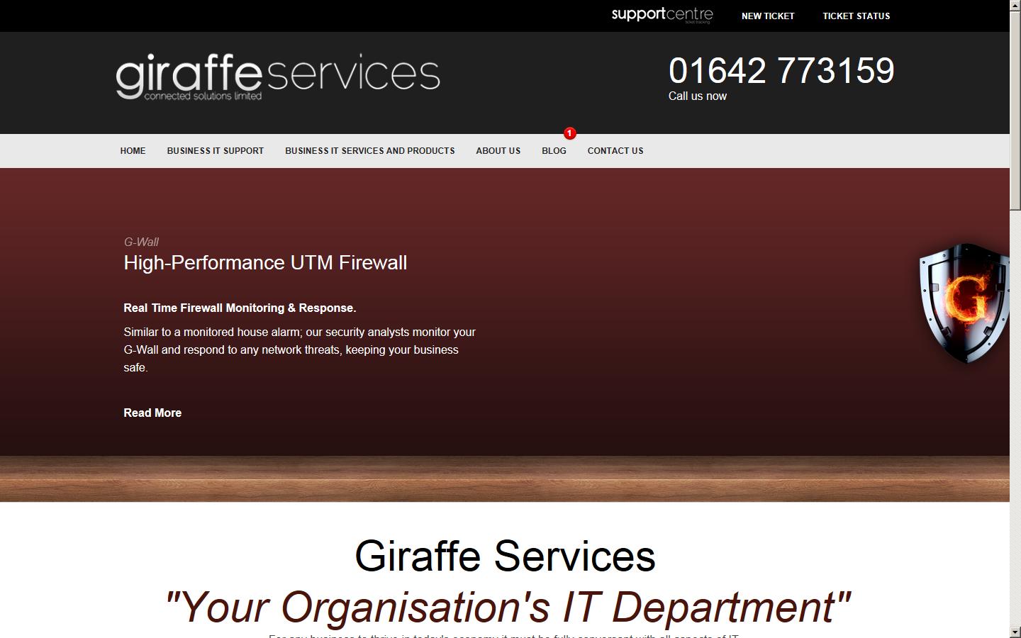 Giraffe Connected Solutions Website
