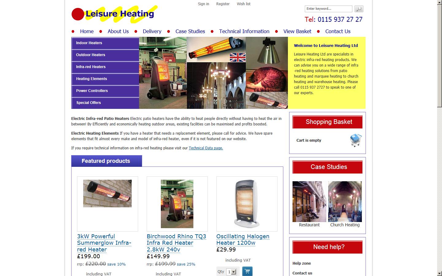 Leisure Heating Ltd Website