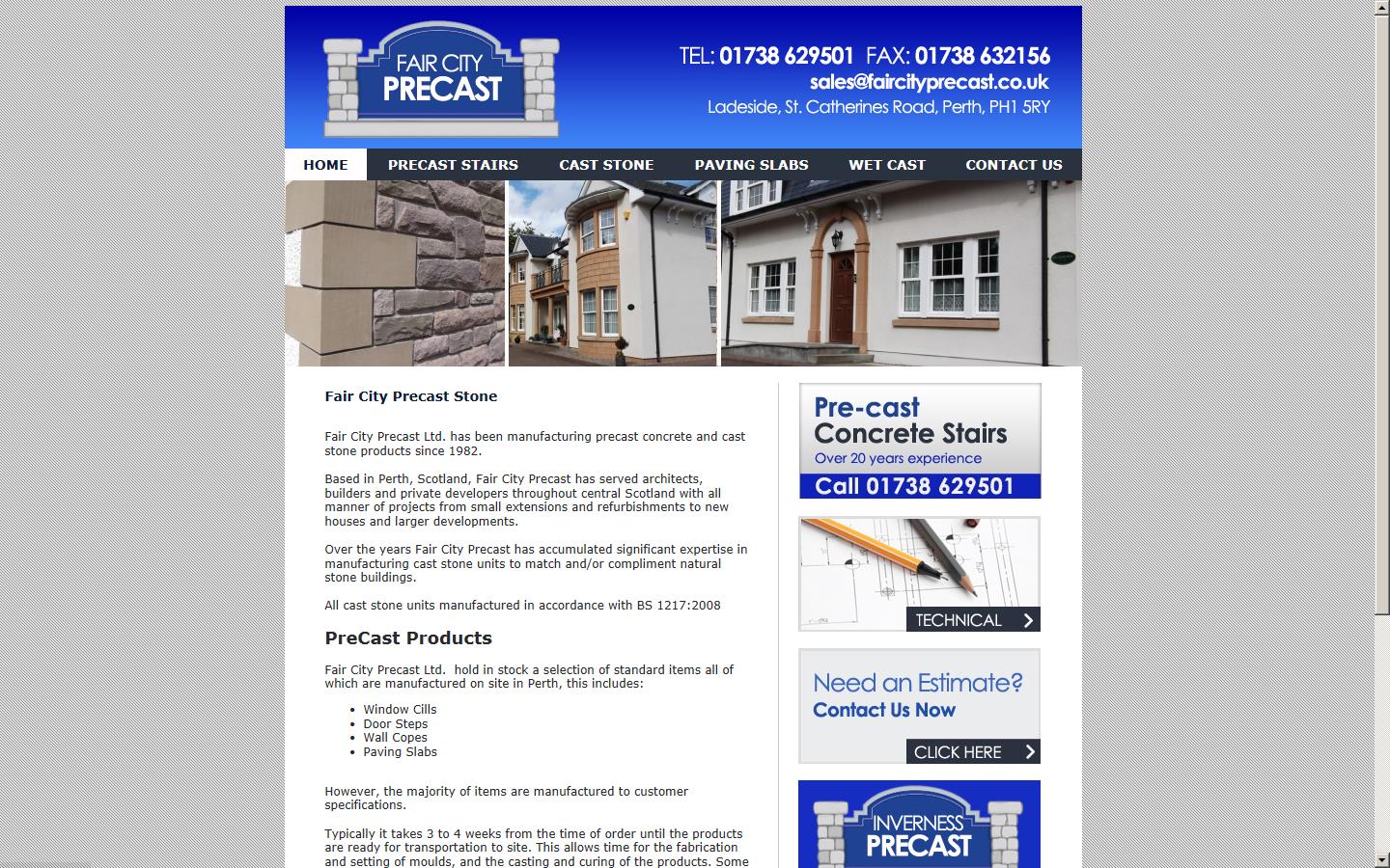 Fair City Precast Ltd  Website