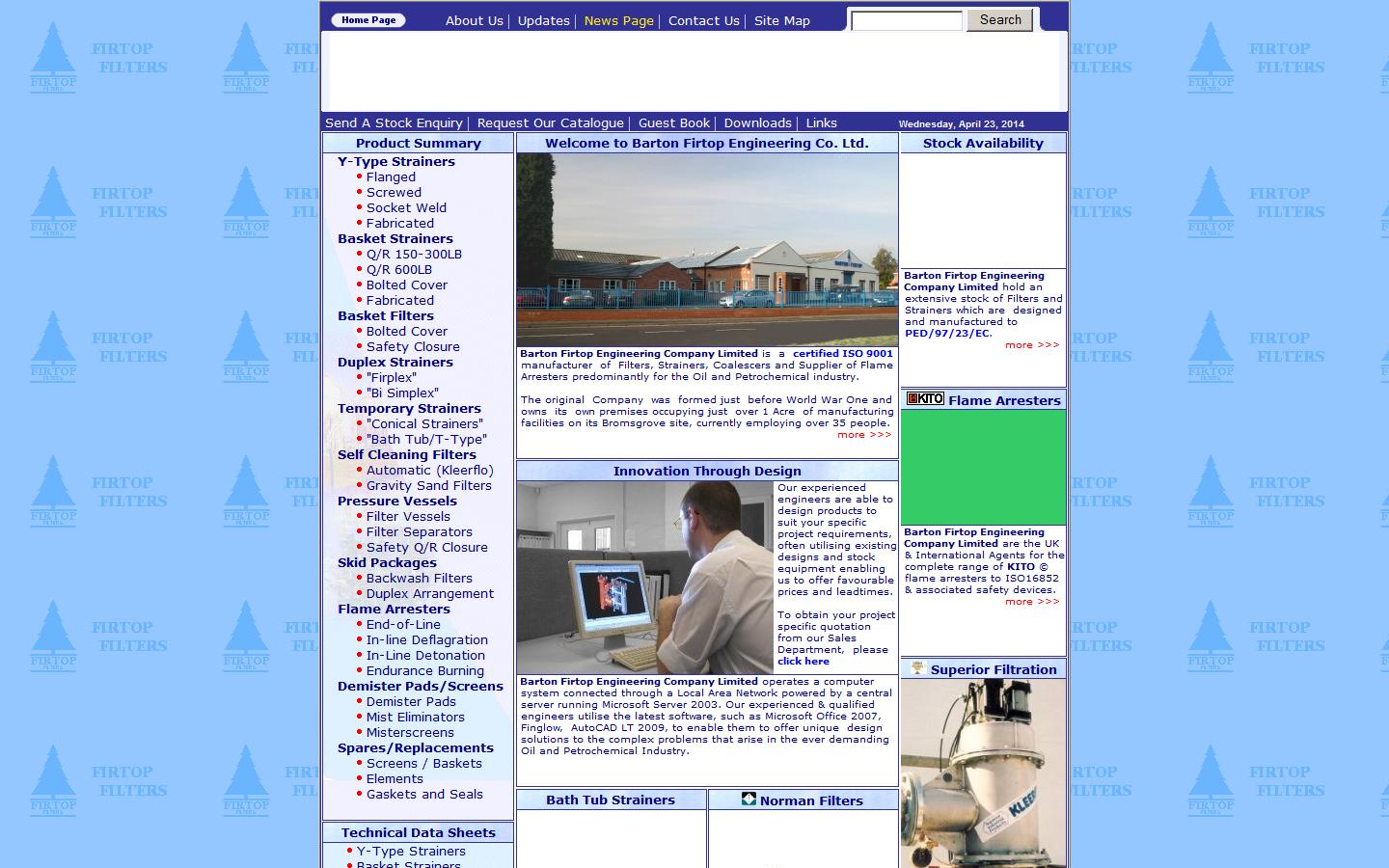 Barton Firtop Engineering Company Ltd Website